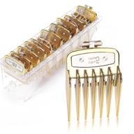 🔍 maximize precision with professional hair clipper guards guides (10 pcs gold) - color coded cutting guides #3170-400 - 1/8” to 1: ideal for wahl clippers! logo