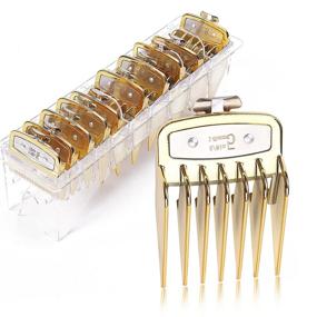 img 4 attached to 🔍 Maximize Precision with Professional Hair Clipper Guards Guides (10 pcs Gold) - Color Coded Cutting Guides #3170-400 - 1/8” to 1: Ideal for Wahl Clippers!