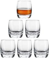 premium 2.8oz heavy base shot glass set - set of 6 clear shot glasses for tequila, whiskey, espresso, liquor logo