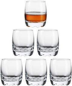 img 4 attached to Premium 2.8oz Heavy Base Shot Glass Set - Set of 6 Clear Shot Glasses for Tequila, Whiskey, Espresso, Liquor