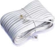 50ft white imbaprice telephone extension cord phone cable line wire logo