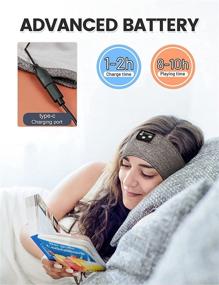 img 1 attached to 🎧 Усилите свой опыт сна с Perytong Bluetooth-повязкой для сна с наушниками: мягкими, беспроводными и идеальными для сна, тренировок, бега, йоги и путешествий.