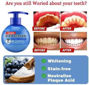 img 1 attached to 🦷 NVYUE Press Baking Soda Whitening Toothpaste with Powerful Stain Removal and Natural Cleaning Power – Fluoride-Free Blueberry Flavor