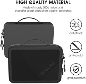 img 2 attached to Универсальный чехол Smatree для iPad Mini 4 - защитная сумка для гаджетов с ручкой, легкий органайзер кабелей, 7,9 дюйма, черный