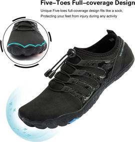 img 2 attached to Men's Quick Dry Barefoot Hiking Shoes by YESMOLA: The Ultimate Athletic Footwear