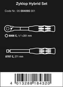 img 3 attached to 🔧 Набор Wera Zyklop Hybrid с 2 элементами - 05004095001