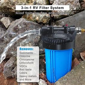 img 3 attached to 💧 Hansing 25K Gallons RV Water Filter System: 3-Stage Filtration for RVs and Marines - Strong Anti-Clogging, Low Pressure Drop; Eliminates Chlorine, Chloramine, VOCs, Bad Taste, and Odor