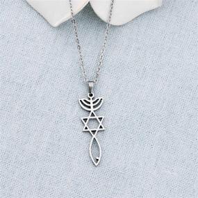 img 2 attached to BEKECH Messianic Necklace Religious Faithful