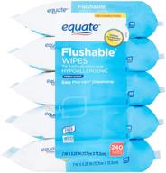 🧻 салфетки equate fresh scent, растворимые в воде, 5 пачек - 240 штук, 7" x 5.25" – удобное средство гигиены для длительного использования логотип