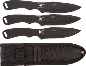 img 4 attached to 🔪 BladesUSA Perfect Point Throwing Knife Set with Black Blades, Steel Handles, 8-Inch Overall - RC-1793B