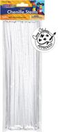 🧹 100-piece white chenille stems/pipe cleaners 12 inch x 6mm - creativity street logo