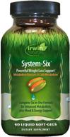 💪 irwin naturals system-six power-boost weight loss supplement - turbocharge metabolism - 60 liquid softgels logo