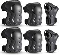 🛴 6-pack knee pads elbow pads with wrist guards for kids, youth, and adults - protective gear set for rollerblading, skateboarding, cycling, skating, bike riding, scooter and sports activities logo