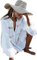 👙 cotton beachwear bikini swimwear cover up tops for women - sexy lace beach club bathing suit logo