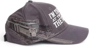 img 2 attached to 🚂 I'm The Light at the End of the Tunnel: Funny Railroad Hat Train Humor Baseball Cap by Ann Arbor T-shirt Co. - Charcoal