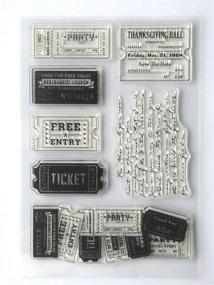 img 1 attached to 🎟️ Vintage Ticket Clear Stamps by MaGuo: Perfect for DIY Scrapbooking and Card Making Decoration