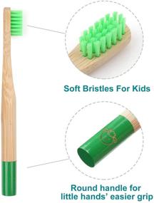 img 2 attached to 🌿 Bamboo Charcoal Toothbrush: Soft Bristles for Kids, Eco-Friendly Toddler Toothbrush