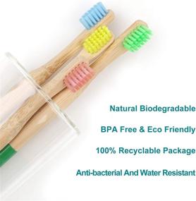 img 1 attached to 🌿 Bamboo Charcoal Toothbrush: Soft Bristles for Kids, Eco-Friendly Toddler Toothbrush