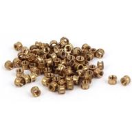uxcell brass knurled threaded insert nuts 100pcs - m3 x 3 mm female thread (pack of 100) logo