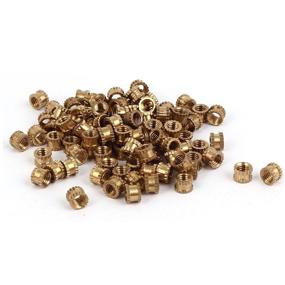 img 3 attached to Uxcell Brass Knurled Threaded Insert Nuts 100PCS - M3 x 3 mm Female Thread (Pack of 100)