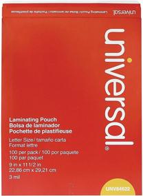 img 1 attached to 📦 100-Pack of 3 Mil Clear Letter Size Thermal Laminating Pouches, 9 X 11.5 - Universal 84622