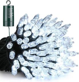 img 4 attached to 🎄 33ft 100LED Waterproof Battery Operated Christmas Mini Lights with 8 Modes & Timer - Ideal for Christmas Trees, Home, Garden, Parties, and Holiday Decorations (White)