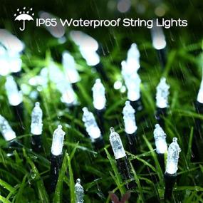 img 2 attached to 🎄 33ft 100LED Waterproof Battery Operated Christmas Mini Lights with 8 Modes & Timer - Ideal for Christmas Trees, Home, Garden, Parties, and Holiday Decorations (White)