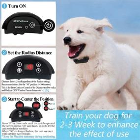 img 3 attached to AngelaKerry Wireless Dog Fence System with GPS and Vibration Collar – NO Electric Shock, Rechargeable & Waterproof – Outdoor Pet Containment System with 850YD Remote for Dogs Weighing 15lbs-120lbs