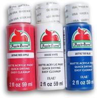 🎨 яркая краска apple barrel red, white и blue в комплекте для патриотических акриловых работ: по 2 унции на каждую для впечатляющих художественных проектов. логотип