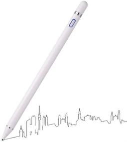 img 4 attached to 🖊️ Universal Stylus Pens for Touch Screens, Active Stylus Compatible with Apple, with Magnetism Cover Cap, Suitable for iPhone/iPad Pro/Mini/Air/Android and Other Touch Screens (White)
