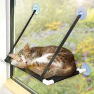 primepets cat window perch for large cats - cat hammock window seat for indoor cats - cat bed pet resting seat with free coral fleece - 4 suction cups hold up to 40 pounds - 360 degree sunbathing and landscape views logo