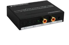 img 4 attached to 🔉 J-Tech Digital Оптический SPDIF / Коаксиальный Цифровой в RCA L / R Аналоговый Аудио Конвертер 4x1 Переключатель с поддержкой 3,5 мм разъема для наушников / динамиков (JTDAUDIOSW4x1)