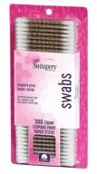 swisspers 300 count pack of premium cotton swabs 🐆 with 100% pure cotton tips and stylish leopard print paper sticks logo