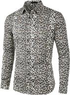 lars amadeus printed sleeves button shirts for men: a stylish choice in men's clothing logo