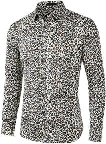 img 4 attached to Lars Amadeus Printed Sleeves Button Shirts for Men: A Stylish Choice in Men's Clothing