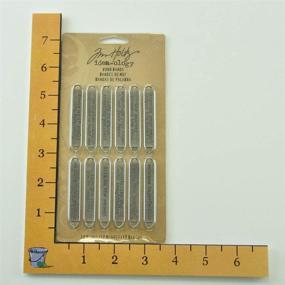 img 1 attached to 🔖 Tim Holtz Idea-ology Metal Word Bands: 12 Pack, Antique Nickel Finish