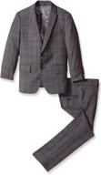 👔 stylish and sophisticated: isaac mizrahi little boy's 3-pc check suit logo