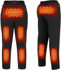 img 4 attached to 🔥 FERNIDA USB Heated Pants for Men Women 5V/2A Electric Heating Winter Trousers (Battery Not Included) - Black