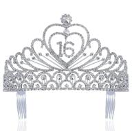 janefashions sweet sixteen crystal tiara crown for 16th birthday party - silver t1629 logo