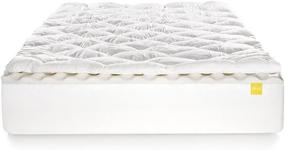 img 2 attached to Revel 4-Inch Hybrid Mattress Topper with Cool Gel Memory Foam and Lofted Fiber Fill Cover, Queen Size - Made in The USA with 10-Year Warranty, Amazon Exclusive