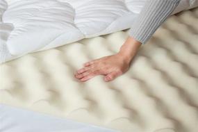 img 3 attached to Revel 4-Inch Hybrid Mattress Topper with Cool Gel Memory Foam and Lofted Fiber Fill Cover, Queen Size - Made in The USA with 10-Year Warranty, Amazon Exclusive