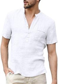 img 3 attached to 👕 X-Large Men's Clothing: Enjoybuy's Stylish Summer Henley Shirts