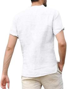 img 2 attached to 👕 X-Large Men's Clothing: Enjoybuy's Stylish Summer Henley Shirts