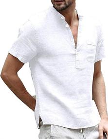 img 4 attached to 👕 X-Large Men's Clothing: Enjoybuy's Stylish Summer Henley Shirts