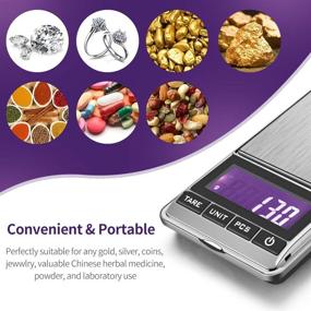 img 1 attached to 📏 OBVIS Portable Pocket Scale Jewelry Scale Mini Diamond Gold Coin Small Items Weight Gram Weigh Pocket Tool LCD Display Steel Body 300g X 0.1g - Silver" - "OBVIS Mini Portable Pocket Scale for Jewelry, Diamond, Gold, Coins & Small Items - Weighs in Grams, LCD Display, Stainless Steel Body (300g X 0.1g) - Silver