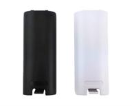 enhance your nintendo wii remote controller with yueton 2pcs black and white replacement battery back door cover shell logo