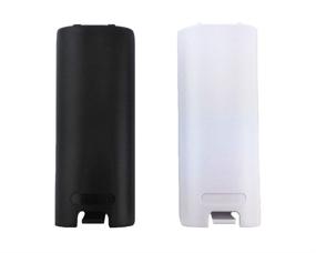 img 4 attached to Enhance Your Nintendo Wii Remote Controller with Yueton 2pcs Black and White Replacement Battery Back Door Cover Shell