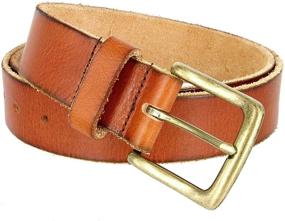 img 2 attached to 👔 Timeless Oil Tanned Genuine Leather Belts: Ideal Men's Accessories for Casual Style