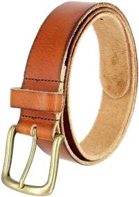 img 3 attached to 👔 Timeless Oil Tanned Genuine Leather Belts: Ideal Men's Accessories for Casual Style