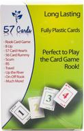 🃏 57 cards plastics: high-quality rook cards with green backs logo